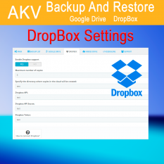 Prestashop backup module AKV Backup and Restore (Google Drive, DropBox)